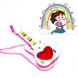 4464 BATTERY OPERATED MUSICAL INSTRUMENTS MINI GUITAR TOYS AND LIGHT FOR 3+YEARS OLD KIDS.