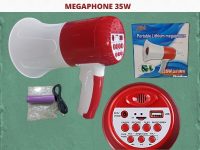 Portable lithium megaphone 