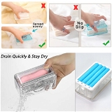 6296 2-IN-1 PORTABLE SOAP DISH & SOAP DISPENSER WITH ROLLER AND DRAIN HOLES - 70