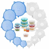 2154 SILICONE STRETCH LIDS REUSEABLE MICROWAVE SAFE FLEXIBLE COVERS (SET OF 6) (LOOSE PACK)