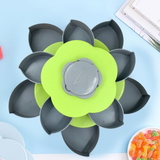 0758 MAITRI DOUBLE LAYER ROTARY STORAGE BOX FLOWER DESIGN WEDDING SNACK 10 GRID CANDY BOX