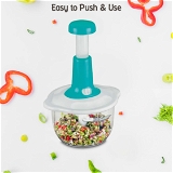 2464 HAND PRESS FRUITS AND VEGETABLE 2 IN 1 PUSH CHOPPER 