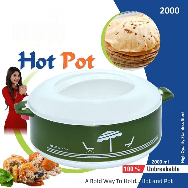 2561 INSULATED WITH INNER STAINLESS STEEL SERVING CASSEROLE WITH LID - 130 Rs Moq 100 Pieces