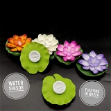 6556 WATER LOTUS FLOWERS SENSOR LED TEALIGHT (PACK OF 6)