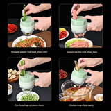 0142 4 IN 1 ELECTRIC FOOD CHOPPER MULTIFUNCTION VEGETABLE FRUIT SLICER