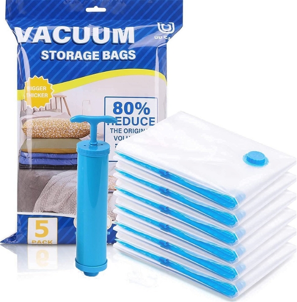 VACUUM STORAGE BAGS (5 BAG WITH PUMP) 