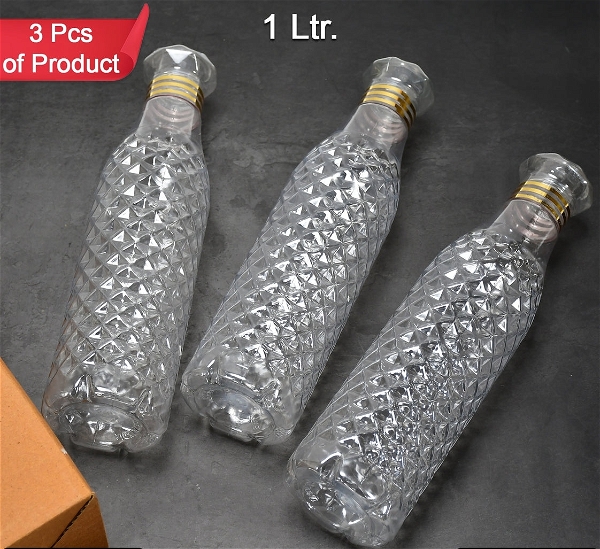 7116 WATER BOTTLE WITH DIAMOND CUT USED BY KIDS, CHILDREN'S ( 3 PCS )
