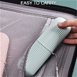 1355A CAPSULE SHAPE TRAVEL TOOTHBRUSH TOOTHPASTE CASE HOLDER (MULTICOLOR)