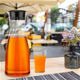 0076_6pcs TRANSPARENT UNBREAKABLE WATER JUICY JUG. GLASS COMBO SET FOR DINING TABLE OFFICE RESTAURANT