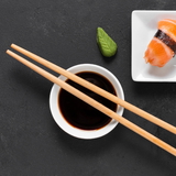 2951 DESIGNER NATURAL ROUND BAMBOO REUSABLE CHOPSTICKS