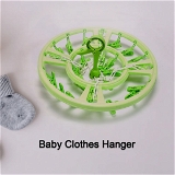 7287 PLASTIC ROUND CLOTH DRYING HANGING HANGER ( 15 CLIPS )