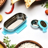 8141 GANESH STAINLESS STEEL LUNCH BOX & SMALL CONTAINER ( SET OF 2 PCS )