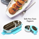 8141 GANESH STAINLESS STEEL LUNCH BOX & SMALL CONTAINER ( SET OF 2 PCS )