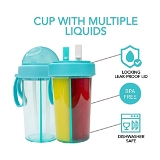 7125 DUAL USE WATER BOTTLE TWO-LAYER WATER BOTTLE FOR SHAKER