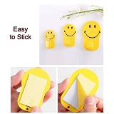 1702 3PCS SELF ADHESIVE MULTIPURPOSE SMILEY HOOKS FOR HOME USE