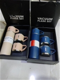 PREMIUM VACUUM FLASK SET WITH 3 STEEL CUPS COMBO (MULTI COLOURS)