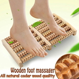 7262 WOODEN FOOT MASSAGER ROLLER REFLEXOLOGY FOOT MASSAGER