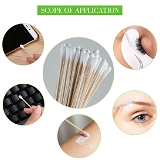 6016 COTTON SWABS BAMBOO WITH WOODEN HANDLES FOR MAKEUP CLEAN CARE EAR CLEANING (PACK OF 20)