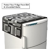 1090 FRIDGE TOP COVER COTTON MATERIAL 6 UTILITY SIDE POCKETS FRIDGE COVER FOR ALL TYPES FRIDGE USE