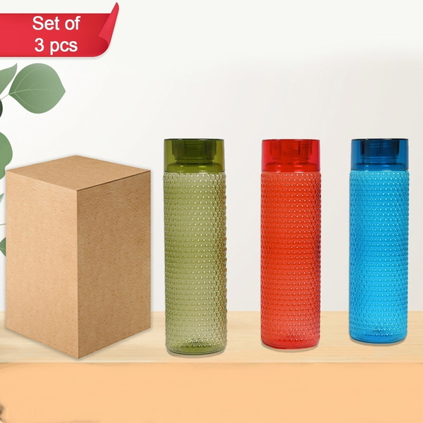 5269 WATER BOTTLES BUBBLE DESIGN FOR FRIDGE SCHOOL COLLEGE OFFICE USE ( 3 PCS )