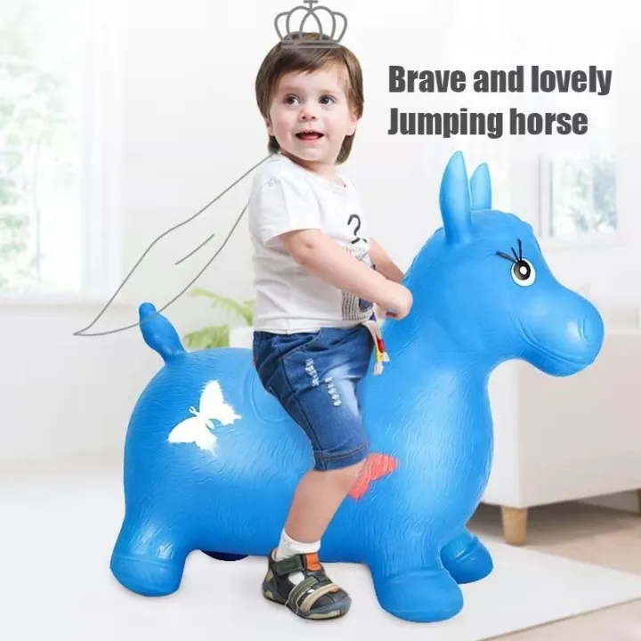 Inflatable Bouncer Jumping Rides on Animal Bouncy Horse Toys Child Kids Rubber Deer Gift Toys