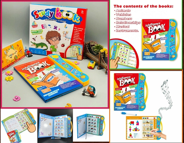 Intelligence Book ,Musical English educational phonetic Learning Book 60pc ctn