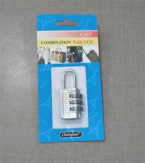 LOCK NUMBER STEEL (S)3 CODE CH-17E				