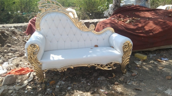 Golden Metal Diwan  - 60"*48"*26", all colors available
