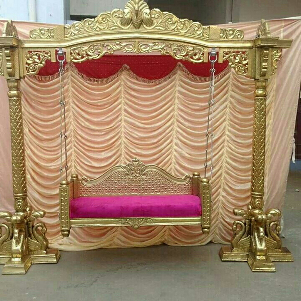 Wooden Golden Metal Swing - all colours