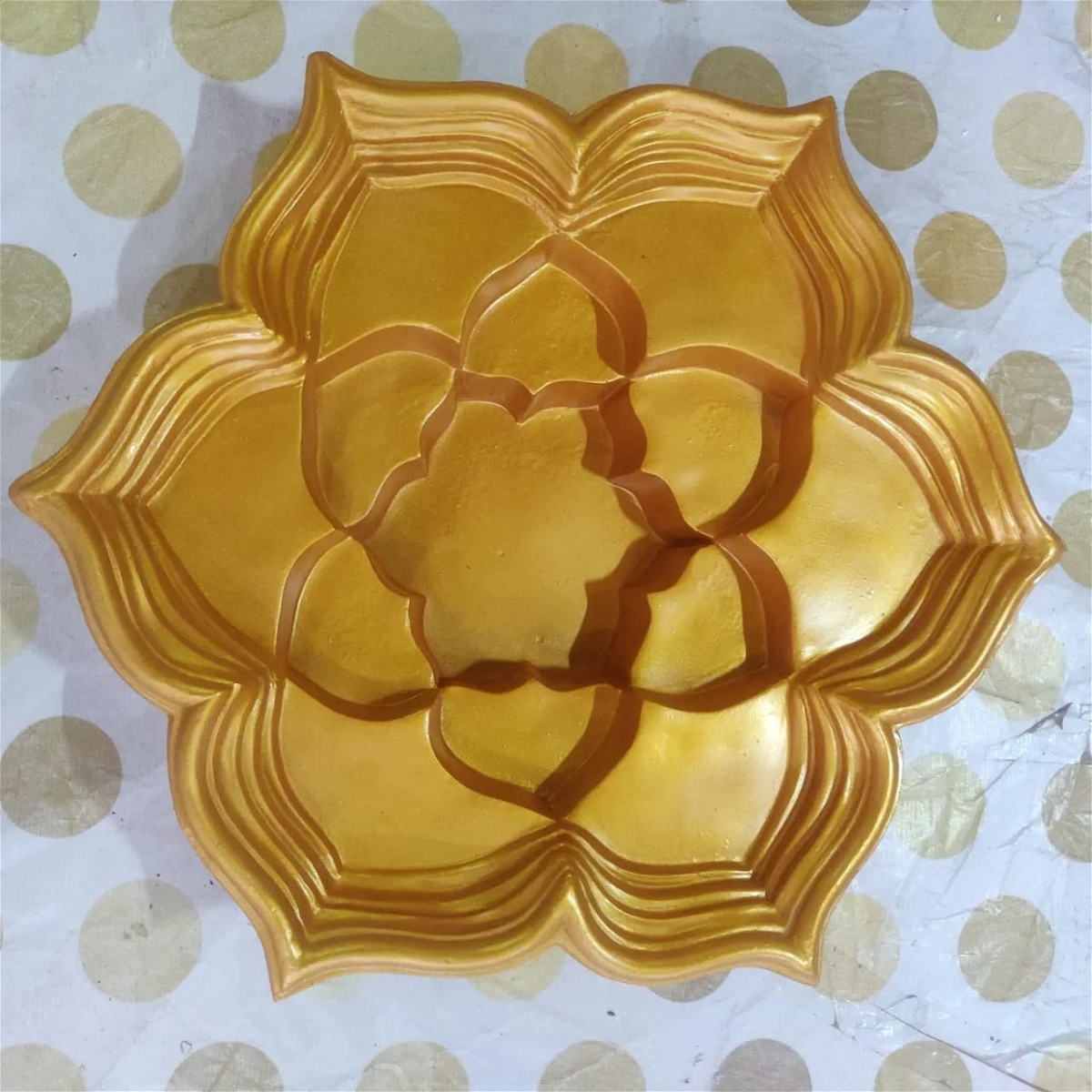 Flower Decoration Urli - golden, 18*18