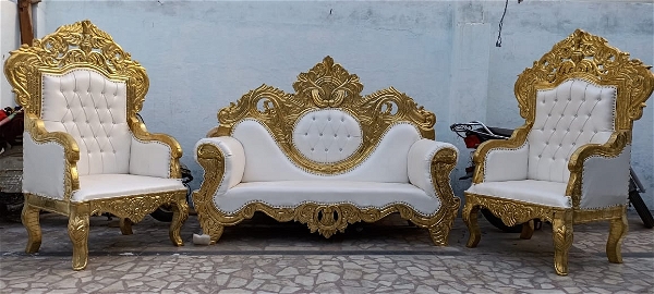 Harshjeen Handicraft Royal Rasgulla  Sofa Set - All Colors Available