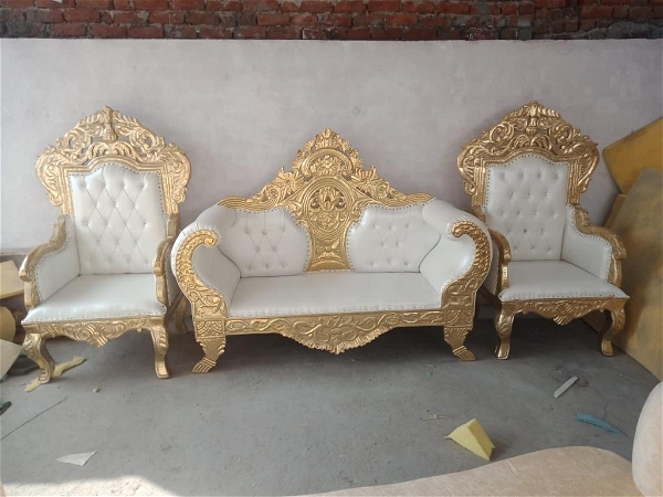 Harshjeen Handicraft Royal Sofa Set  - All Color's Available
