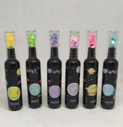 Homeoculture Bottle Shape Highlighter set of 6 (Set of 6,Purple,Pink,Orange,Neon,Green,Blue)��(Set of 6, Multicolor) - 0.5