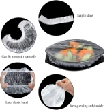 Homeoculture HomeoCulture 100 Piece Reusable & Elastic Plastic Food Storage Covers, Fresh Keeping Bags Used For Bowl Covers And Food Stretch Lids, Universal Stretch Warp Bowl Cover For Kitchen & Outdoor Picnic Camping - 0.5