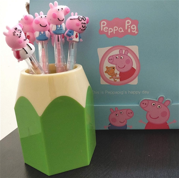 Homeoculture Peppa Pig Attractive Stationary Combo of 8 Lead Pencils For Kids - 0.5