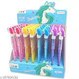 Homeoculture Unicorn Fancy Pencils Push Pencils for Kids Birthday Return Gifts Party Favours Favors Take Away Gifts (12) - 0.5