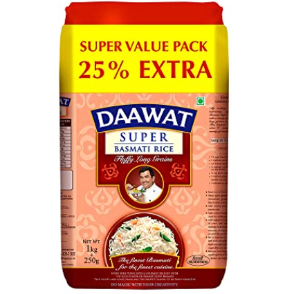Daawat Basmathi rice - బాసుమతి బియ్యం - 1.25 kg