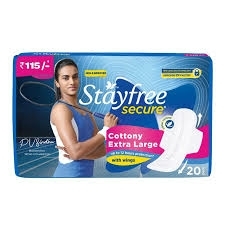 Stayfree Secure - స్టేఫ్రీ సెక్యూర్ - 20 pads Extra large