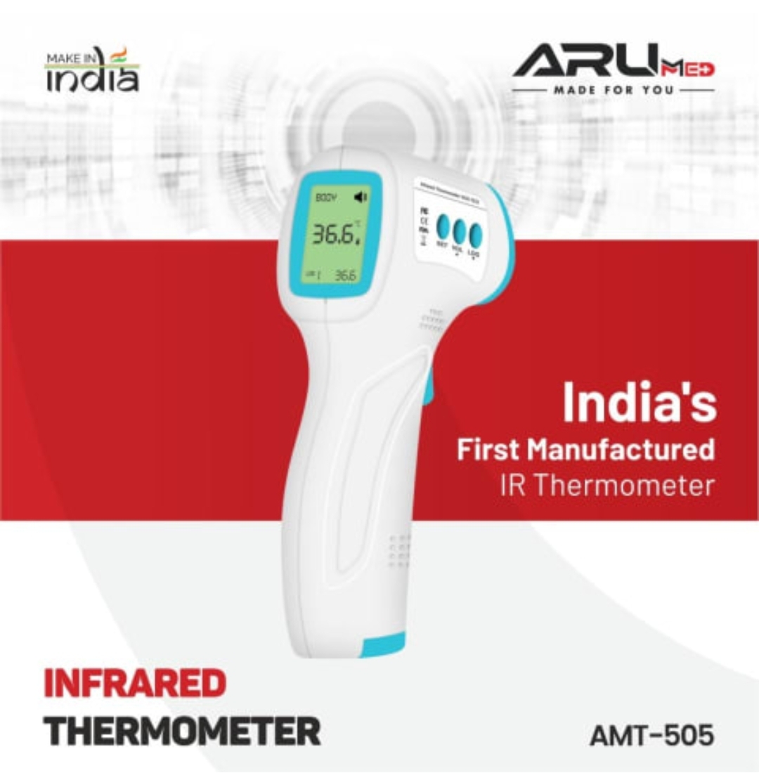 Thermometer ARU AMT 505 Non Contact Infrared Thermometer ( 32 To 42.5 Degree Celsius )