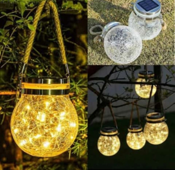 Prince Solar Hanging Lights Battery Operated Yellow 1 Bulbs - yellow, 1