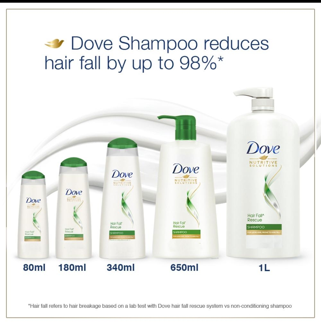 Dove Nutritive Solution Hair Fall Rescue Shampoo (340ml) - 340ml