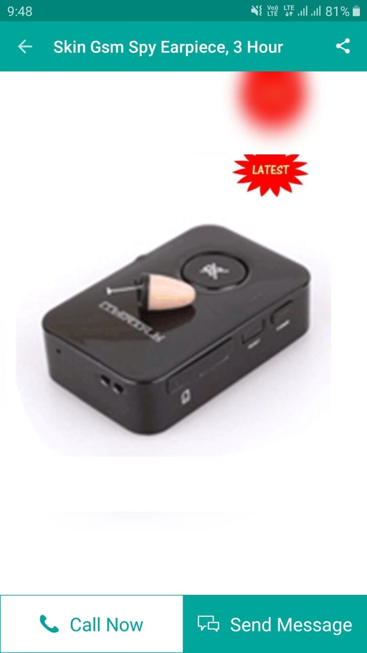 Spy Gsm Box Earpiece Set - gsm box, earpiece, brown, black, 4.5 Watt Audio Power, The new GSM box Nano Earpiece