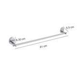 BA15 Stainless Steel 24 inch Towel Holder Rod for Bathroom | Kitchen | Living Room