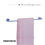 BA16 Stainless Steel 24 inch Towel Holder Rod for Bathroom | Kitchen | Living Room