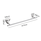 BA18 Stainless Steel 24 inch Towel Holder Rod for Bathroom | Kitchen | Living Room