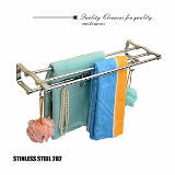 BA20 Stainless Steel 24 inch Towel Holder Rod for Bathroom | Kitchen | Living Room