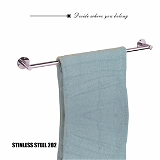 BA21 Stainless Steel 24 inch Towel Holder Rod for Bathroom | Kitchen | Living Room