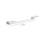BA33 Stainless Steel 24 inch Towel Holder Rod for Bathroom | Kitchen | Living Room