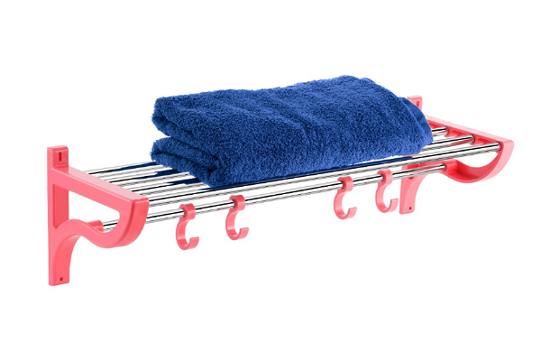 TR02 Towel rack Abs+ stainless steel pink
