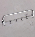 BA58 Ant Rust 304 Grade Stainless Steel Folding Towel Rod with Hooks/Towel Rack for Bathroom/Towel Bar/Hanger/Bathroom Accessories - (24 Inch)